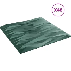 vidaXL Materiales De Construcción-Paneles de pared 48 pcs 50 x 50 cm Espuma XPS