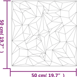 vidaXL Paneles de pared 12 pcs 50 x 50 cm Espuma XPS Blanco Outlet