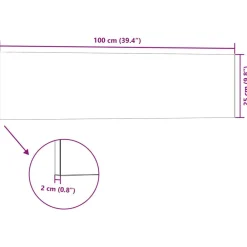 vidaXL Materiales De Construcción-Paneles de pared 10 pcs 100 x 25 cm Espuma EPS