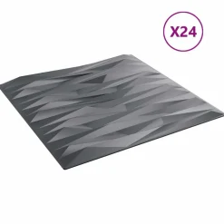 vidaXL Paneles de pared 24 pcs 50 x 50 cm Espuma XPS Gris piedra New