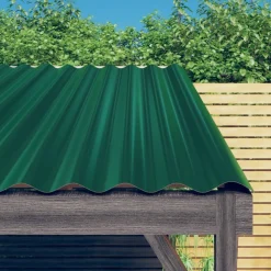 vidaXL Materiales De Construcción-Paneles de tejado 12 unidades acero galvanizado 60x36 cm