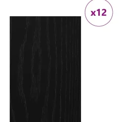 vidaXL Paneles Decorativos 12 pcs 40 x 60 x 0.27 cm Roble negro