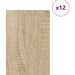 vidaXL Paneles Decorativos 12 pcs 40 x 60 x 0.27 cm Roble Sonoma Clearance