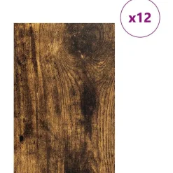 vidaXL Paneles Decorativos 12 pcs 40 x 60 x 0.27 cm Roble ahumado New