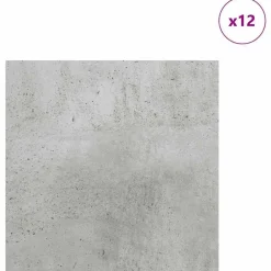 vidaXL Paneles Decorativos 12 pcs Gris Concreto 30 x 30 x 0.27 cm Gris hormig&oacute;n Hot