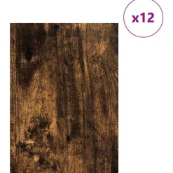 vidaXL Paneles Decorativos 12 pcs 30 x 42 x 0.27 cm Roble ahumado Online