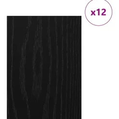 vidaXL Paneles Decorativos 12 pcs 30 x 42 x 0.27 cm Roble negro Best