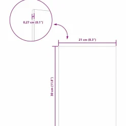 vidaXL Paneles Decorativos 12 pcs 21 x 30 x 0,27 cm White