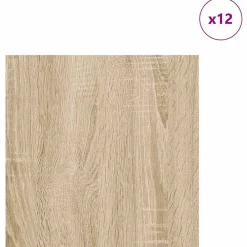 vidaXL Arte Y Ocio-Paneles Decorativos 12 pcs 30 x 30 x 0.27 cm