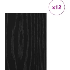 vidaXL Paneles Decorativos 12 pcs 15 x 21 x 0.27 cm Roble negro Hot