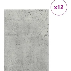 vidaXL Paneles Decorativos 12 pcs Gris Concreto 30 x 42 x 0.27 cm Gris hormig&oacute;n Discount