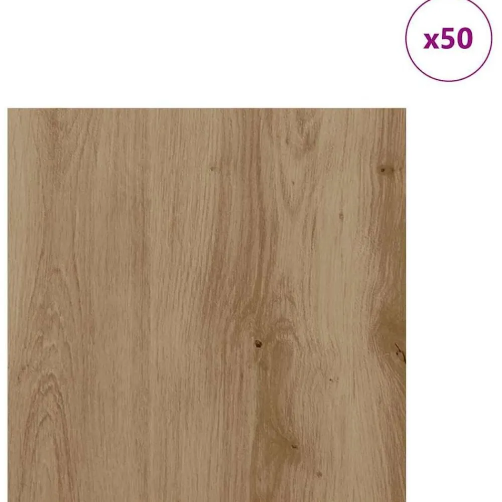 vidaXL Arte Y Ocio-Paneles Decorativos 50 pcs Roble artesanal 30 x 30 x 0.27 cm