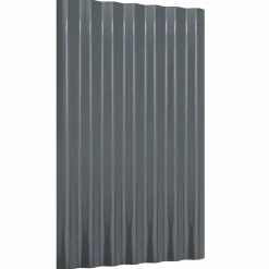 vidaXL Materiales De Construcción-Paneles tejado 12 unidades acero galvanizado 60x36 cm