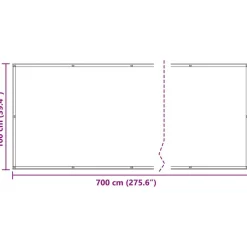 vidaXL Pantalla de Balcón 100 x 700 cm Tela Oxford Taupé