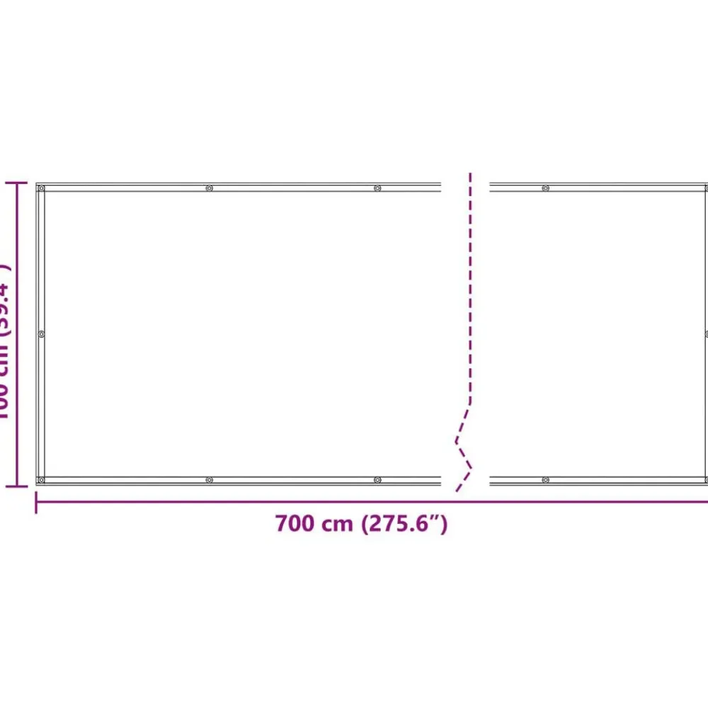 vidaXL Pantalla de Balcón 100 x 700 cm Tela Oxford Taupé