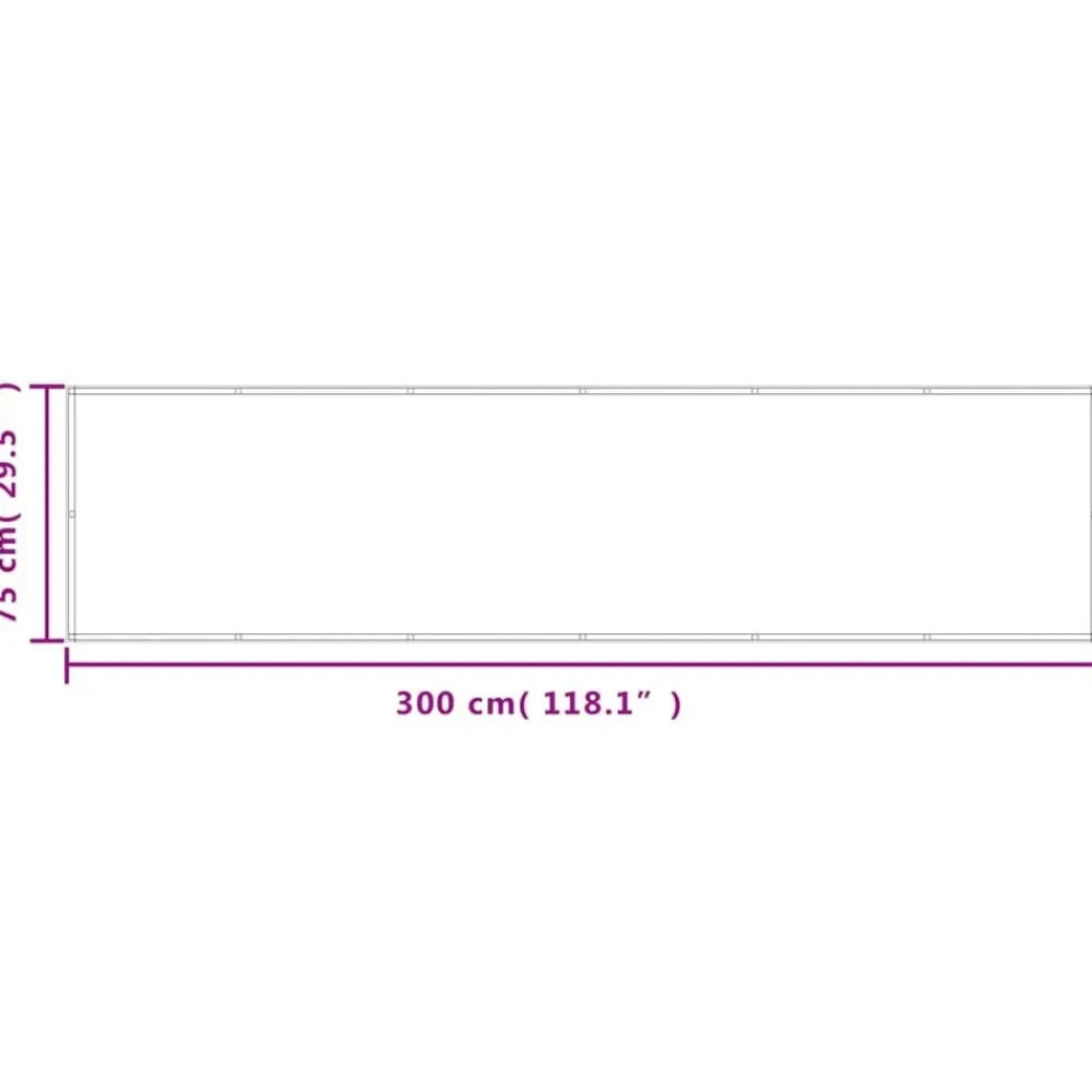 vidaXL Pantalla de balcón 100% poliéster Oxford 75x300 cm Gris claro Online
