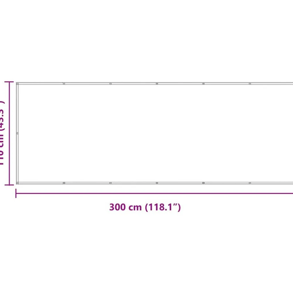 vidaXL Pantalla de Balcón 110 x 300 cm Tela Oxford Crema