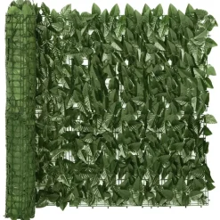 vidaXL Pantalla de balcón de hojas 200x75 cm Verde oscuro Online
