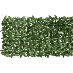 vidaXL Pantalla de balcón de hojas 200x75 cm Verde oscuro Online