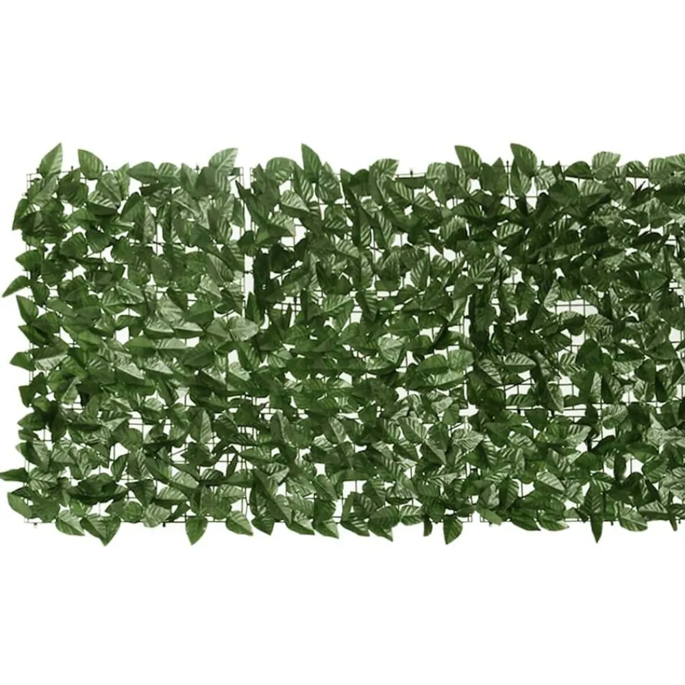 vidaXL Pantalla de balcón de hojas 200x75 cm Verde oscuro Online