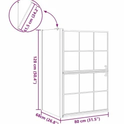 vidaXL Pantalla de ducha de baño Manual 116 x 68 x 128 cm Clearance