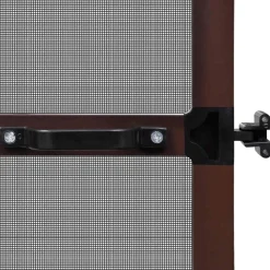 vidaXL Pantalla de Insectos con Bisagra Marrón y Negro 100 x 215 cm Marr&oacute;n Outlet