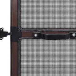 vidaXL Pantalla de Insectos con Bisagra Marrón y Negro 100 x 215 cm Marr&oacute;n Outlet