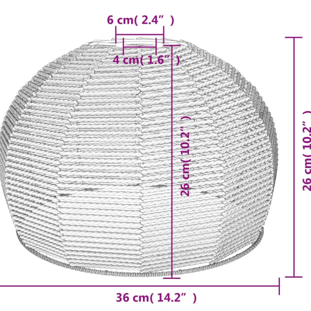 vidaXL Accesorios De Iluminación-Pantalla de lámpara de techo hierro y papel Ø36x26 cm