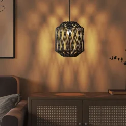 vidaXL Accesorios De Iluminación-Pantalla de lámpara hierro y papel negra Ø23x28 cm