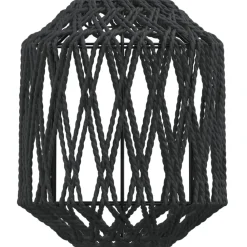 vidaXL Accesorios De Iluminación-Pantalla de lámpara hierro y papel negra Ø23x28 cm