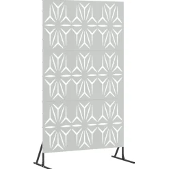 vidaXL Vallas De Jardín-Pantalla de Privacidad Gris 100 x 50 x 180 cm Acero
