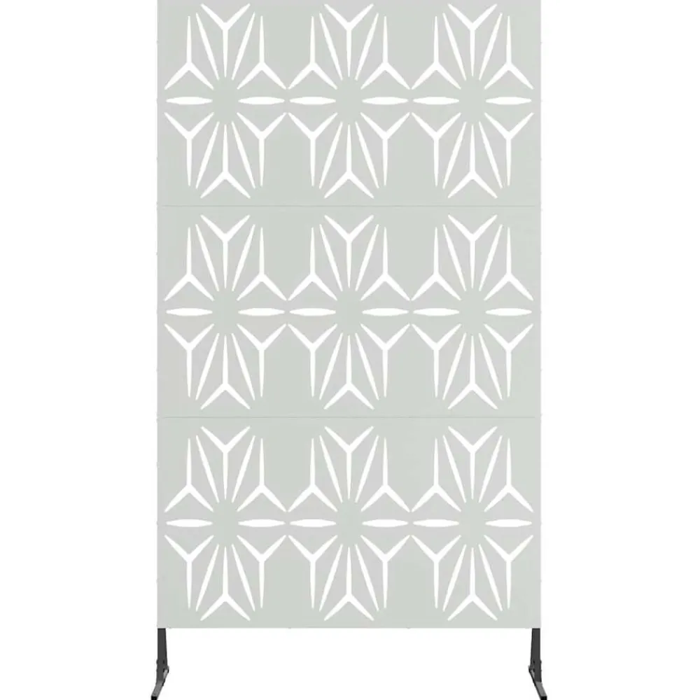 vidaXL Vallas De Jardín-Pantalla de Privacidad Gris 100 x 50 x 180 cm Acero