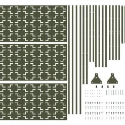 vidaXL Vallas De Jardín-Pantalla de Privacidad Oliva 100 x 50 x 180 cm Acero
