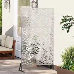 vidaXL Vallas De Jardín-Pantalla de Privacidad Gris 100 x 50 x 180 cm Acero