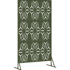 vidaXL Vallas De Jardín-Pantalla de Privacidad Oliva 100 x 50 x 180 cm Acero