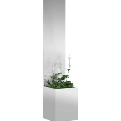 vidaXL Decoración-Pantalla de Privacidad para Jardín Calado Plateado 32 x 140 cm
