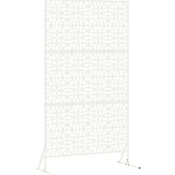 vidaXL Pantalla de Privacidad 100 x 50 x 180 cm Acero White Outlet