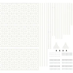 vidaXL Pantalla de Privacidad 100 x 50 x 180 cm Acero White Outlet