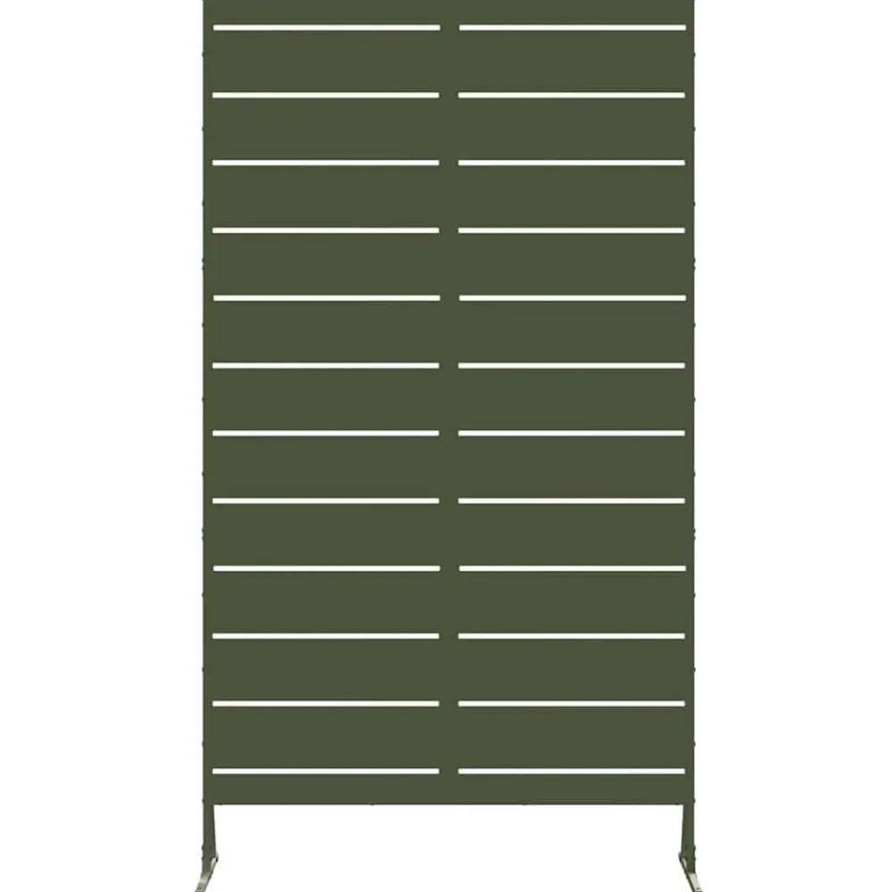 vidaXL Pantalla de Privacidad Oliva 100 x 50 x 180 cm Acero Verde oliva Sale