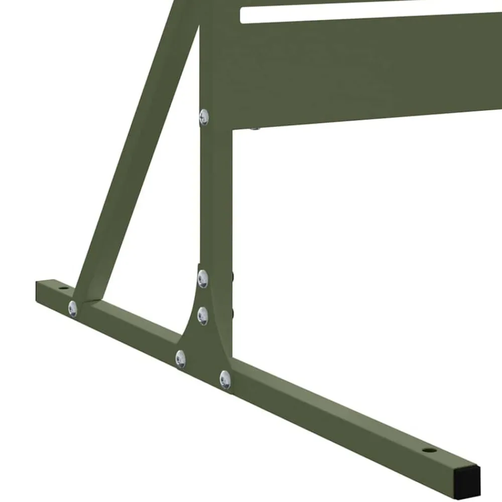 vidaXL Pantalla de Privacidad Oliva 100 x 50 x 180 cm Acero Verde oliva Sale