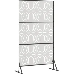 vidaXL Vallas De Jardín-Pantalla de Privacidad Gris 100 x 50 x 180 cm Acero