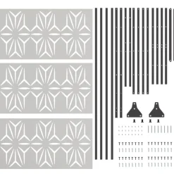 vidaXL Vallas De Jardín-Pantalla de Privacidad Gris 100 x 50 x 180 cm Acero