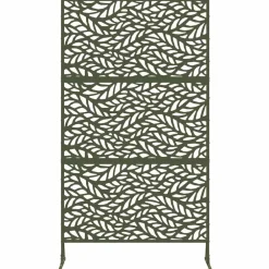 vidaXL Pantalla de Privacidad Oliva 100 x 50 x 180 cm Acero Verde oliva Discount