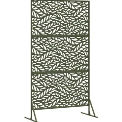 vidaXL Pantalla de Privacidad Oliva 100 x 50 x 180 cm Acero Verde oliva Discount
