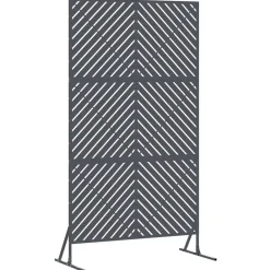vidaXL Pantalla de Privacidad Antracita 100 x 50 x 180 cm Acero Gris antracita Hot