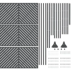 vidaXL Pantalla de Privacidad Antracita 100 x 50 x 180 cm Acero Gris antracita Hot