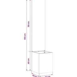 vidaXL Pantalla de Privacidad para Jardín Oxidado 50 x 32 x 150 cm Acero oxidado Discount