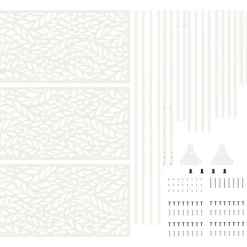 vidaXL Vallas De Jardín-Pantalla de Privacidad 100 x 50 x 180 cm Acero