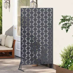 vidaXL Vallas De Jardín-Pantalla de Privacidad Antracita 100 x 50 x 180 cm Acero
