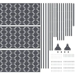 vidaXL Vallas De Jardín-Pantalla de Privacidad Antracita 100 x 50 x 180 cm Acero